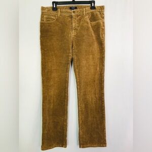 Chaps Corduroy Women’s Pants Straight Leg Solid Tan Stretch Casual Size 12